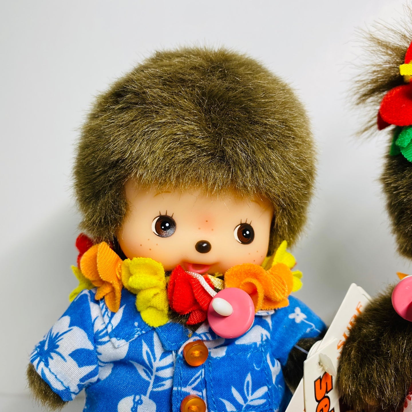 Monchhichi S size Bebichhichi Hawaiian Surf pair set plush doll Super Rare