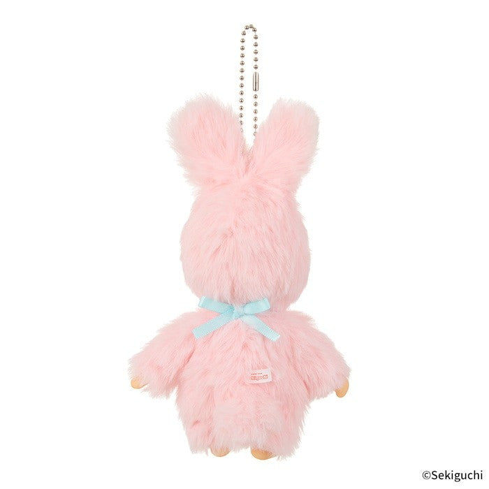 Monchhichi Keychain Friend Chimutan Plush doll Pastel Pink 16cm height