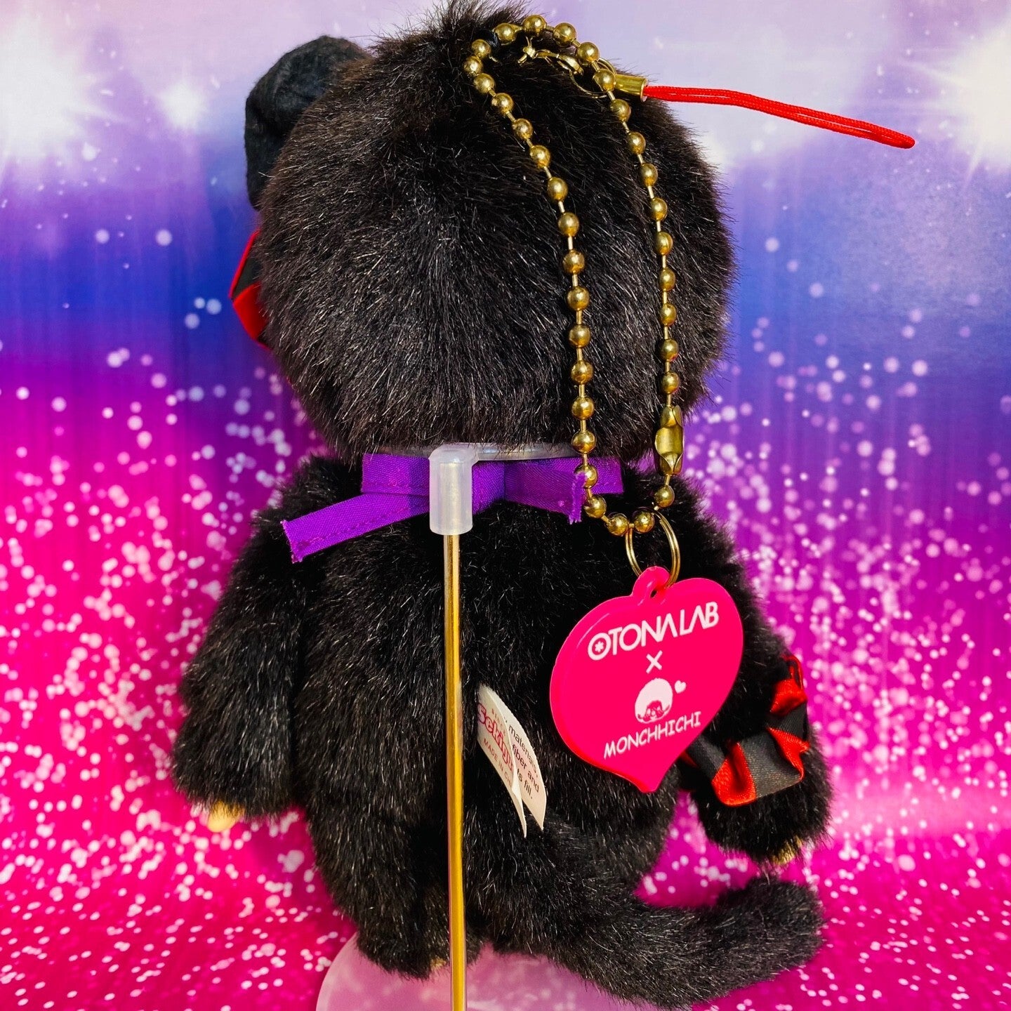 Monchhichi S size Otonalab X Monchhichi collaboration Keychain black Super Rare