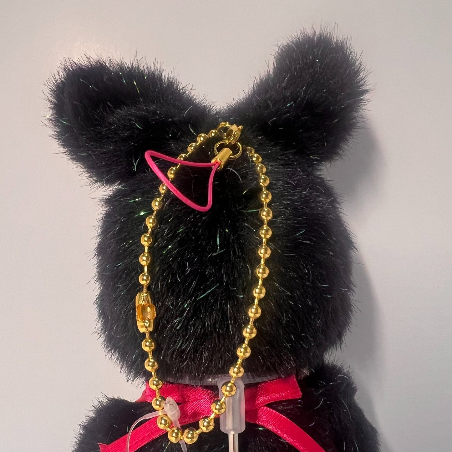 Monchhichi S size Vintage bunny black rabbit plush doll from sekiguchi Japan #48