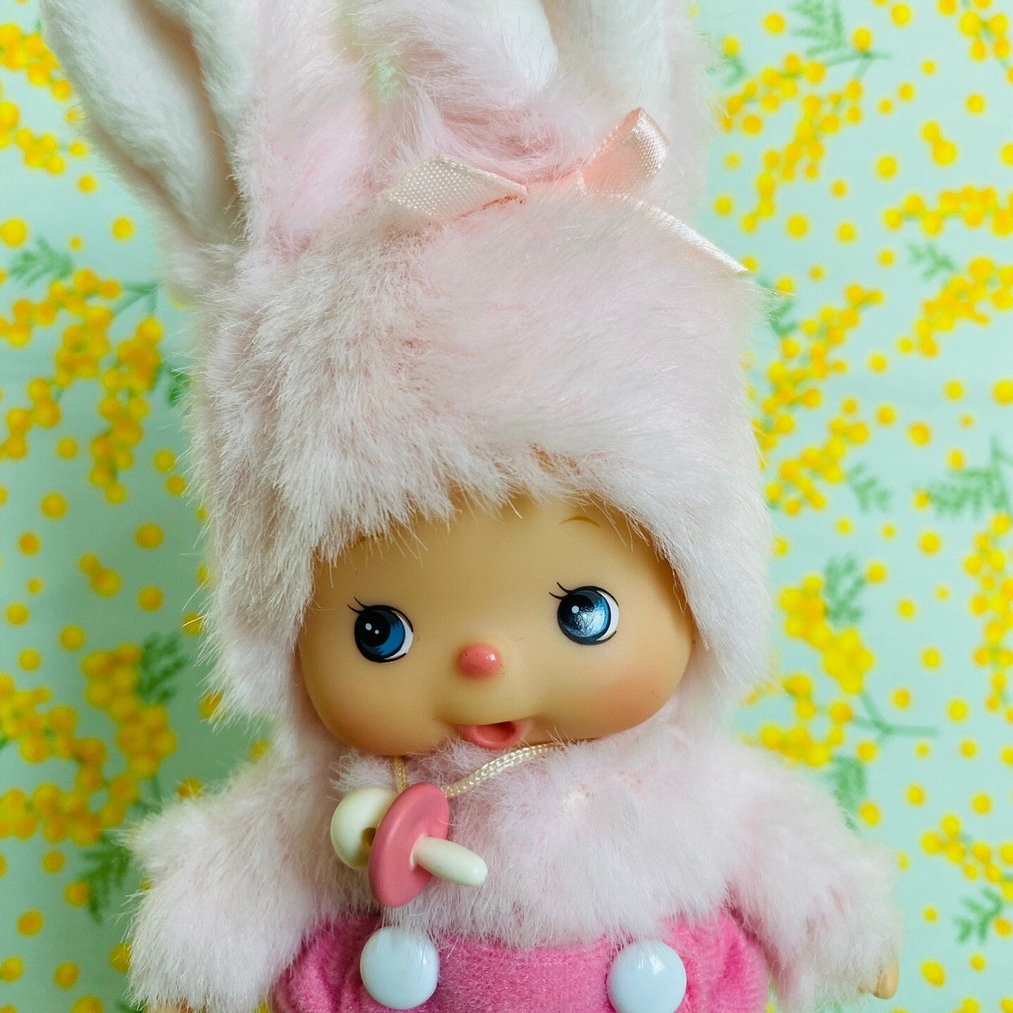 Monchhichi S size Bebichhichi Friend Usagi Rabbit Super Rare plush monkey doll