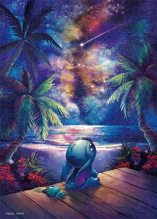 Lilo & Stitch Jigsaw puzzle 500 pieces Flash Magic 35X49cm Tenyo from Japan NEW