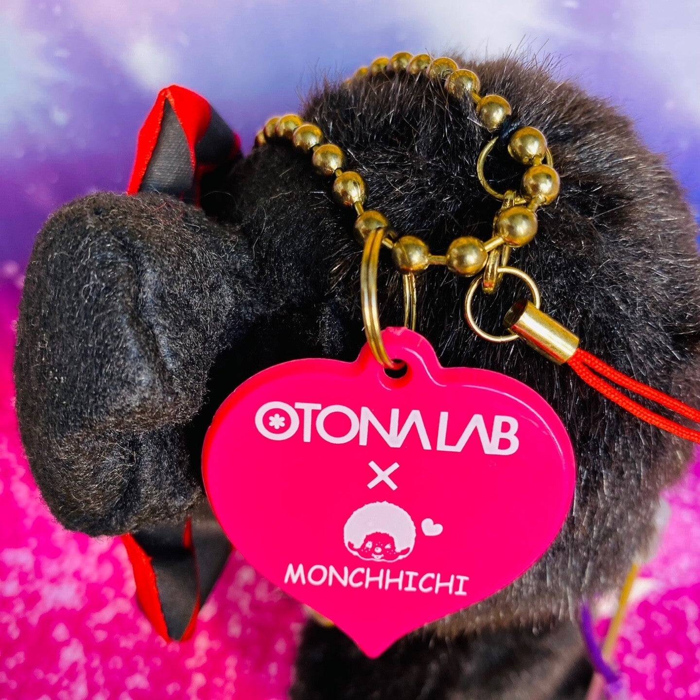 Monchhichi S size Otonalab X Monchhichi collaboration Keychain black Super Rare