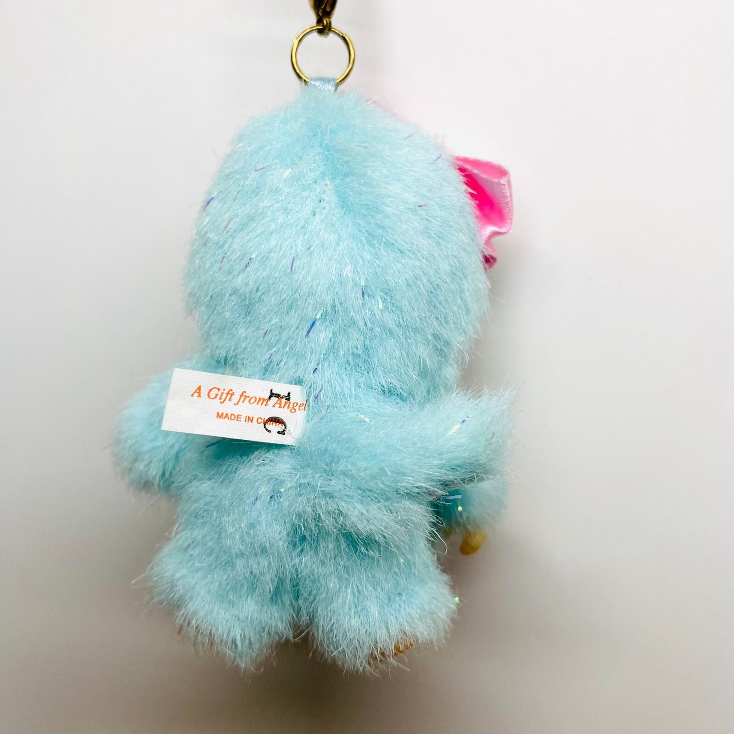 Monchhichi Keychain bebichhichi Candy glitter SS size plush doll blue super rare