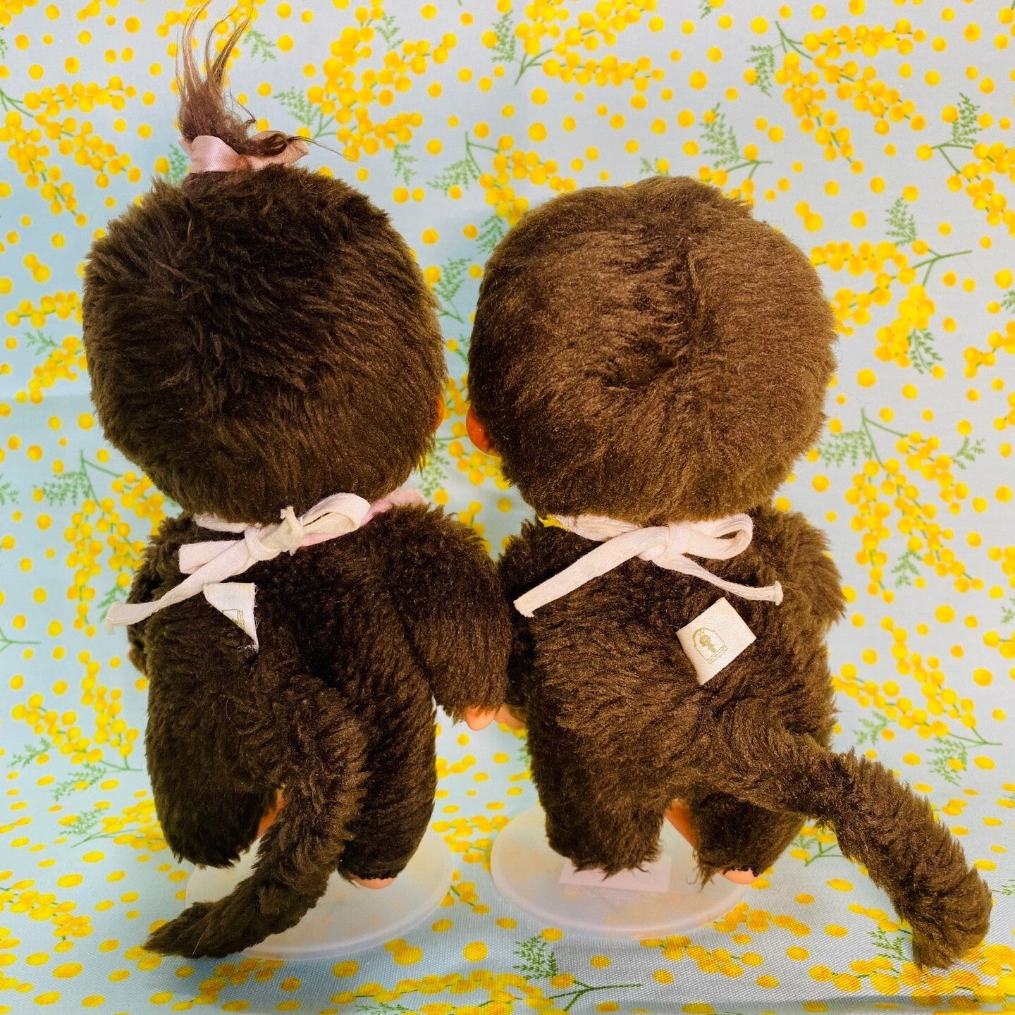 Monchhichi Vintage 2nd Gen S size boy & girl pair plush doll thumb sucker #5