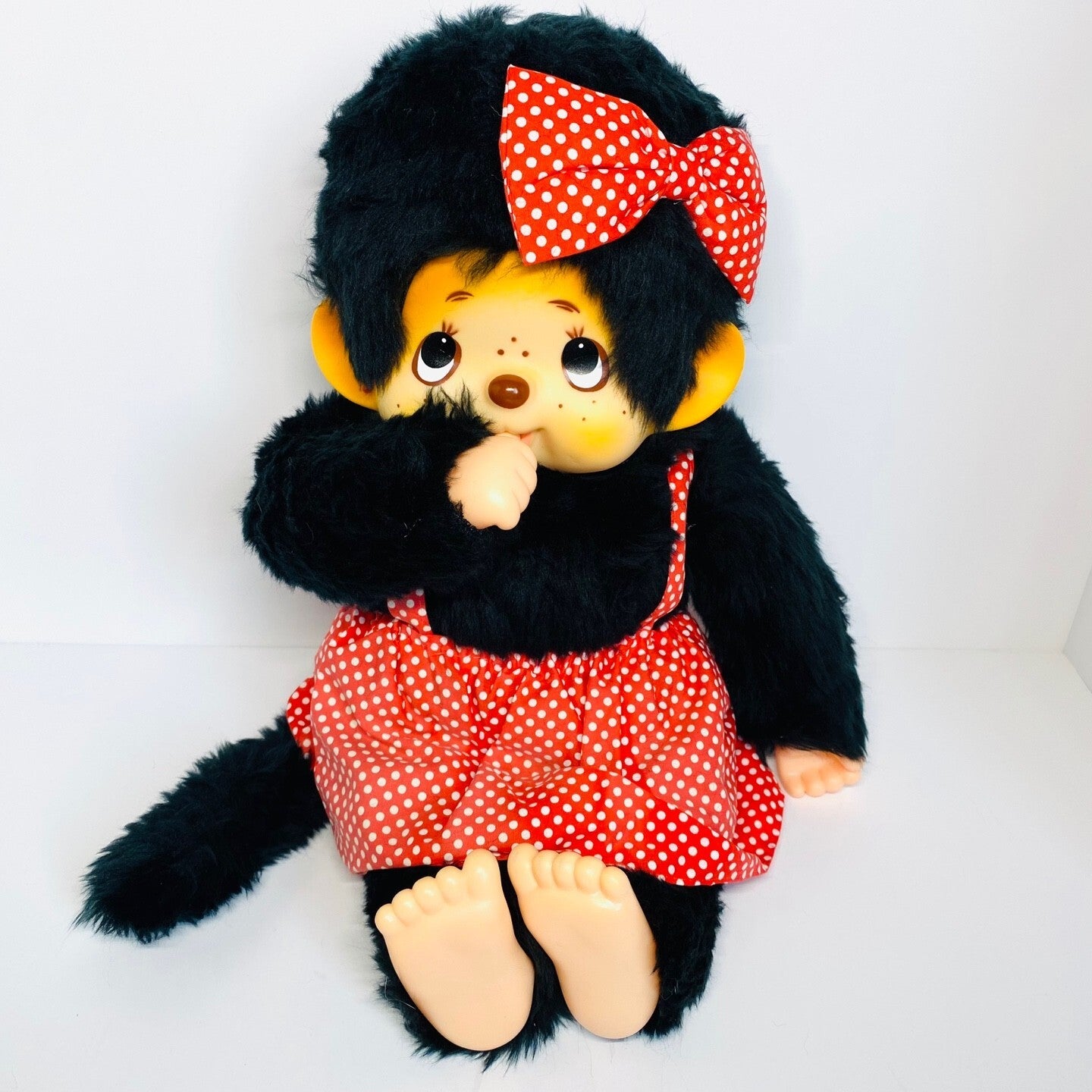 monchhichi Vintage L size plush monkey doll thumb sucker Super Rare