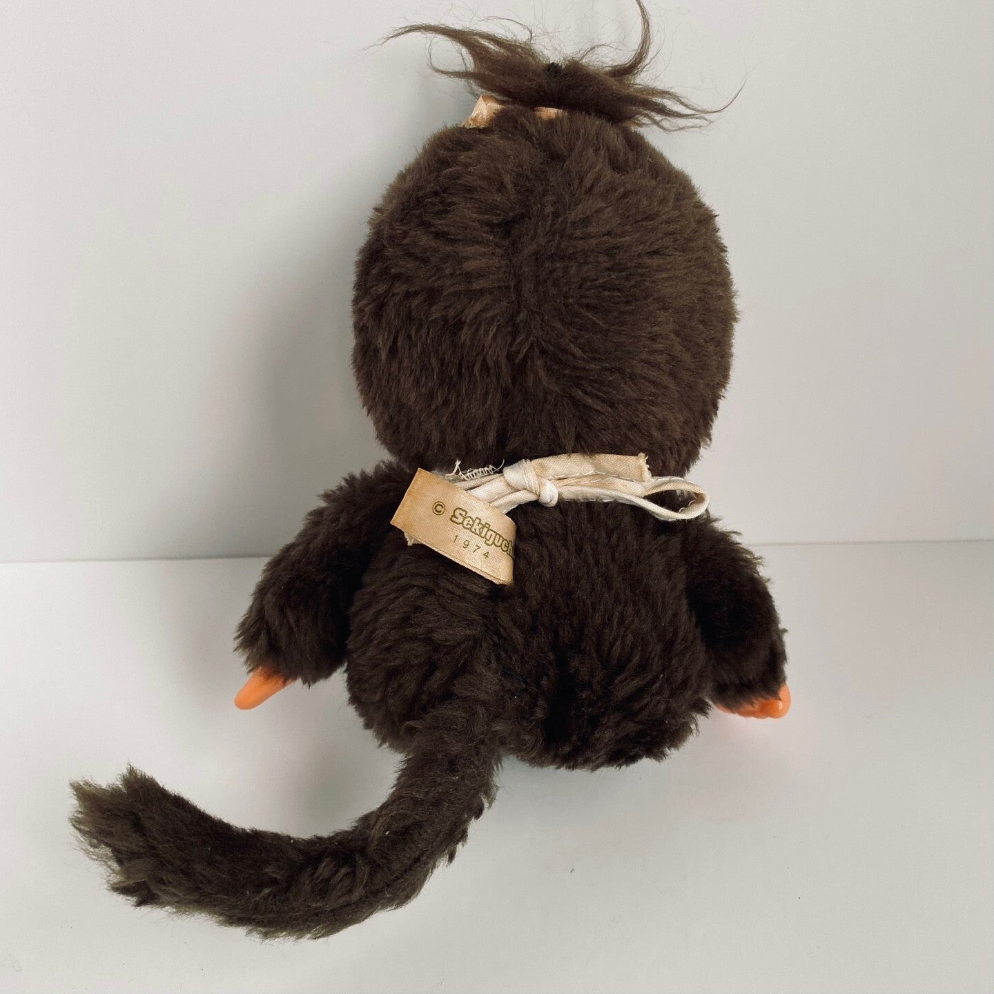 Monchhichi Vintage 1980s Crying Thumb sucker S size plush monkey doll #2