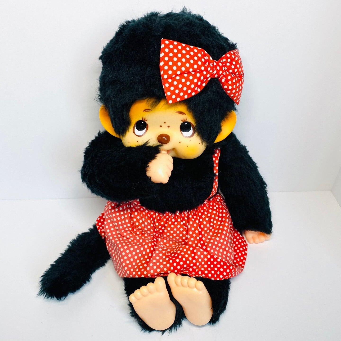 monchhichi Vintage L size plush monkey doll thumb sucker Super Rare