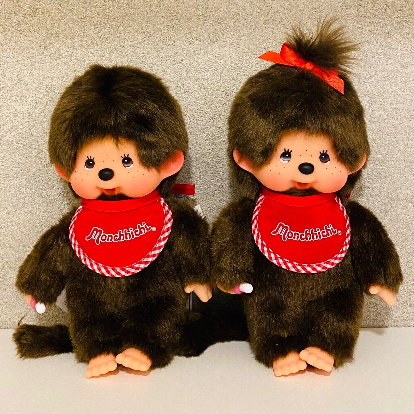 Monchhichi S size Premium Standard Boy & Girl pair set plush Kawaii