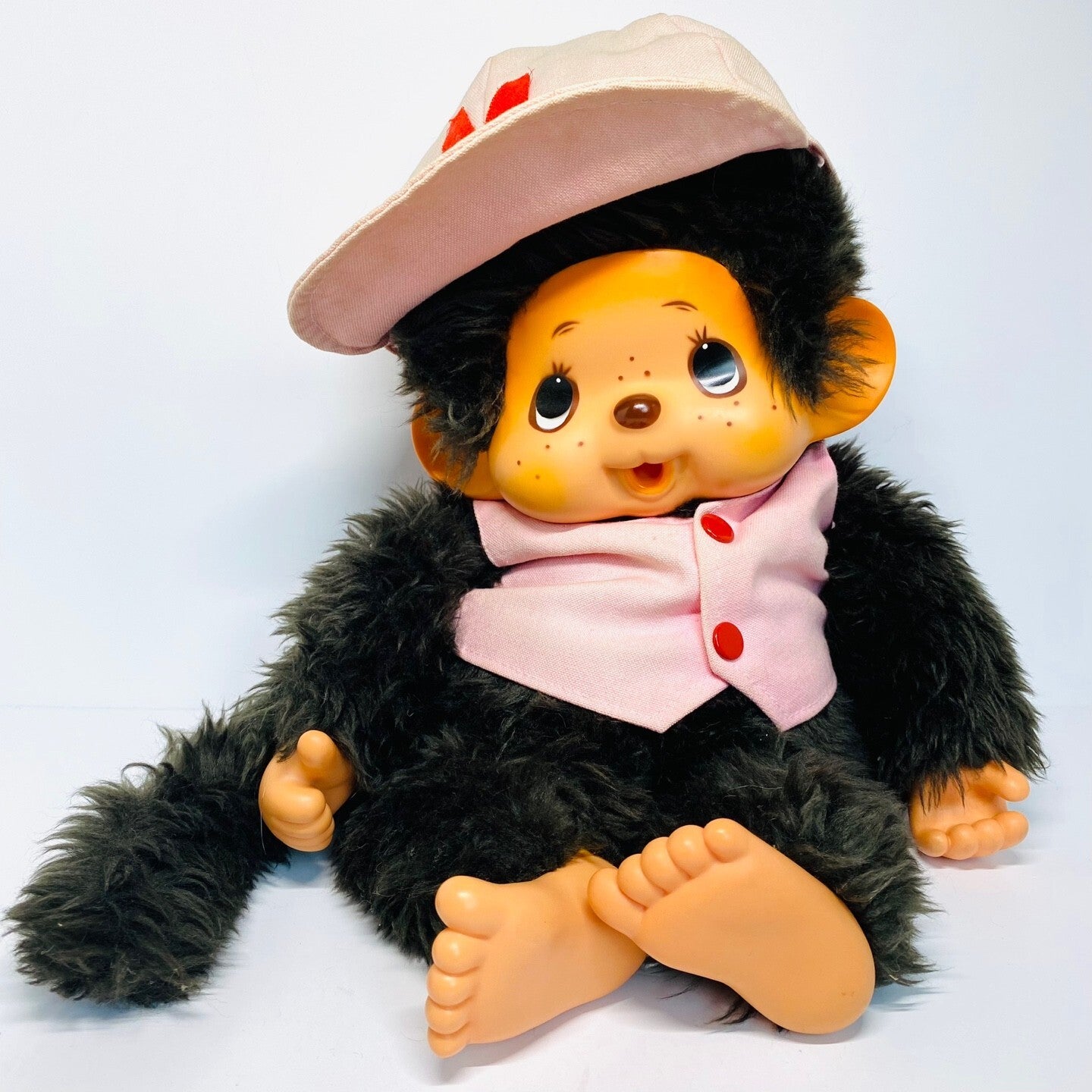 monchhichi Vintage L size plush monkey doll thumb sucker Super Rare #2