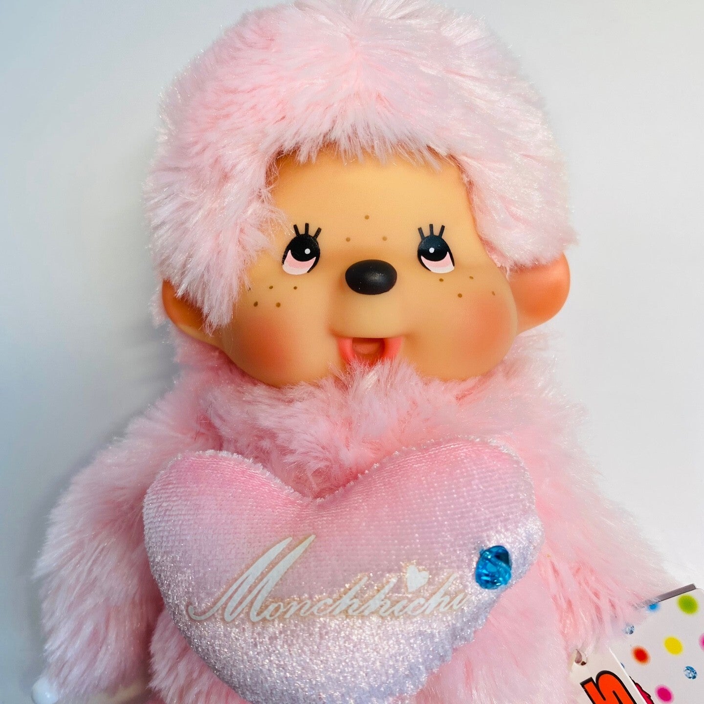 Monchhichi S size Love Edition Pink eyes Plush Monkey doll Thumb sucker Rare