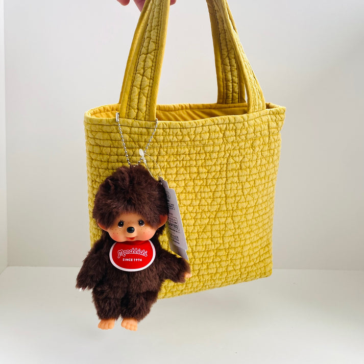 Monchhichi Chibi Head Keychain Girl - Brown 100% Authentic main image 0