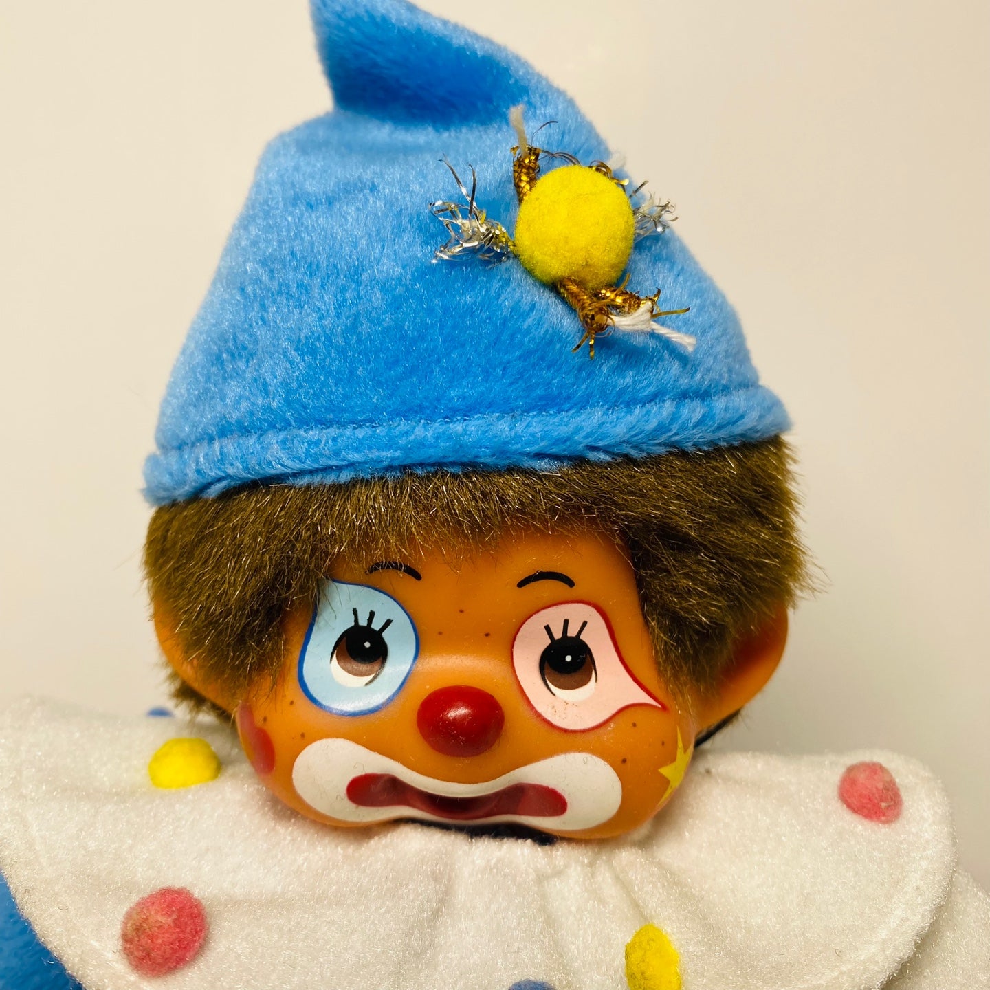 Monchhichi S size Pierrot Vintage 1980s~ Super Rare Pre-owned