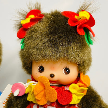 Monchhichi S size Bebichhichi Hawaiian Surf pair set plush doll Super Rare