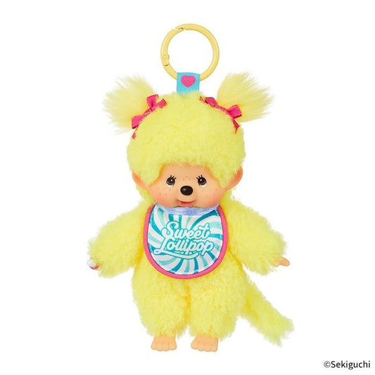 Monchhichi SS size Sweet Lollipop Ver Monchhichi Twin-Tail Girl Keychain Plush