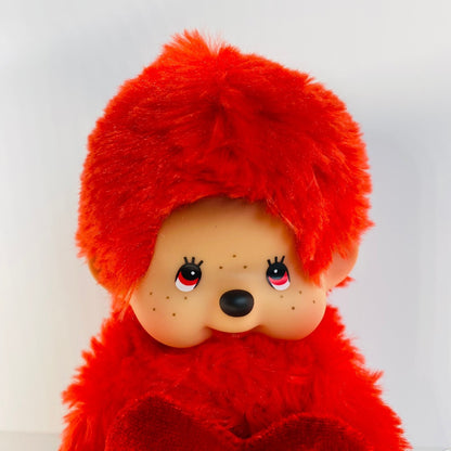 Monchhichi S size Love Edition RED eyes Plush Monkey doll Thumb sucker Rare USED
