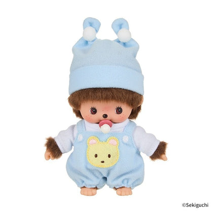 Monchhichi Bebichhichi S size Dress Type Bear Blue Revival Edition NEW Kuma