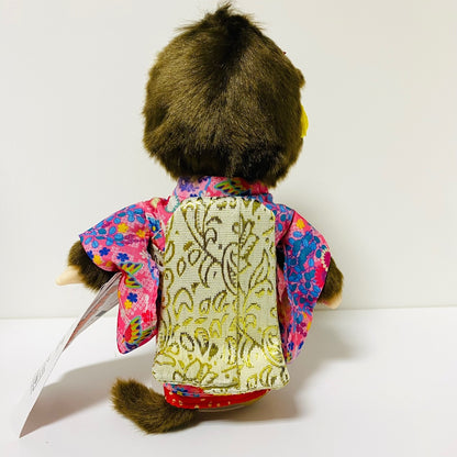 Monchhichi S size Maiko Kimono plush monkey doll Rare thumb sucker
