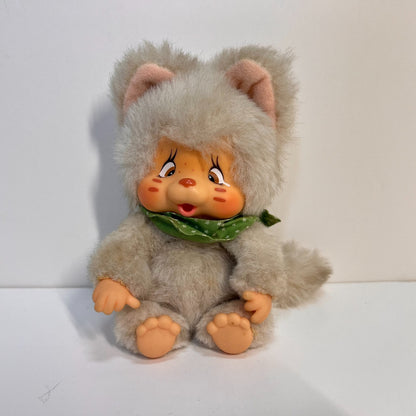 Monchhichi Vintage S size Washino Nyamy cat plush doll Super Rare from Jap # 46