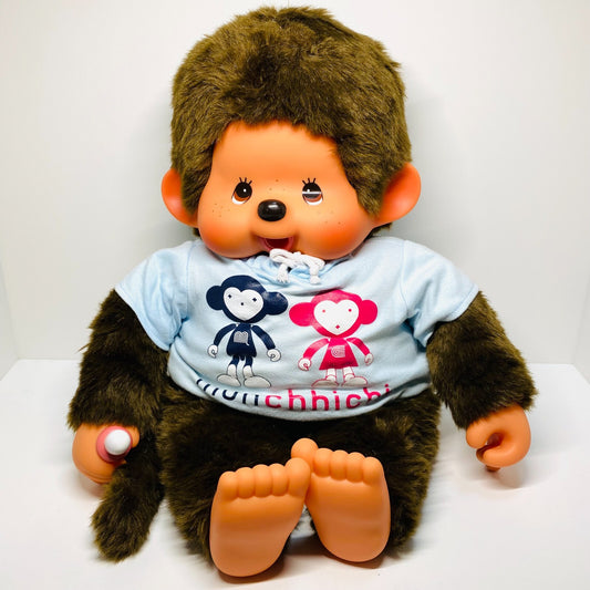 Monchhichi XL size plush monkey doll thumb sucker 51cm height Sekiguchi rare USED
