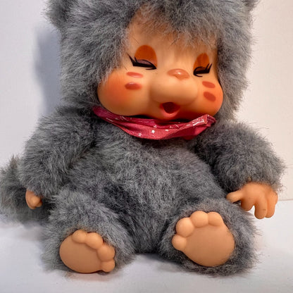 Monchhichi Vintage S size Washino Nyamy cat plush doll Super Rare from Jap # 44
