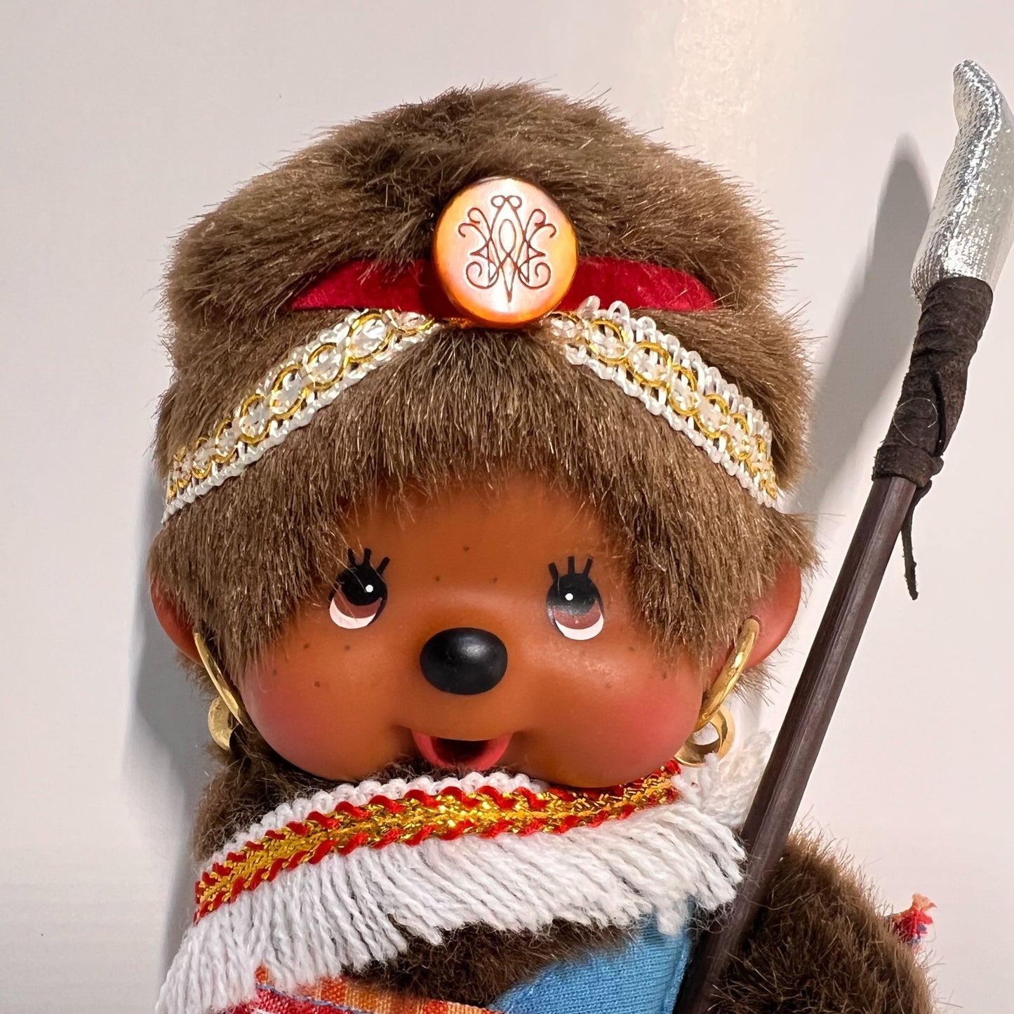 Monchhichi Vintage S size Kenya plush doll from Sekiguchi Japan Super Rare #47