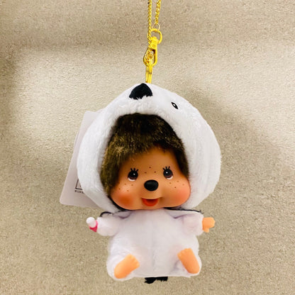 Monchhichi Keychain Hokkaido Exclusive Limited edition Shimaenaga with tag Rare S Size