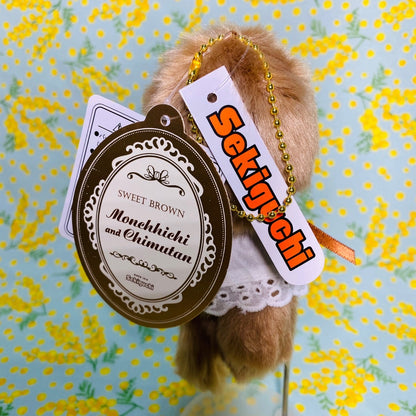 Monchhichi Keychain Sweet Brown SS size plush monkey doll thumb sucker