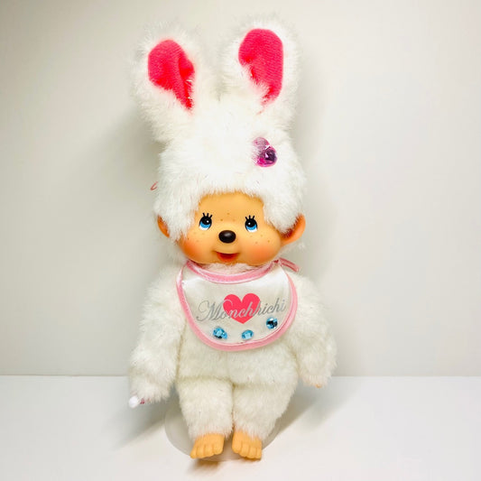Monchhichi S size Bunny Rabbit glitter plush monkey doll Keychain Super Rare