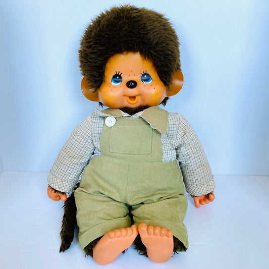 Monchhichi vintage L size 1980s Sekiguchi plush monkey doll thumb sucker JPN #9