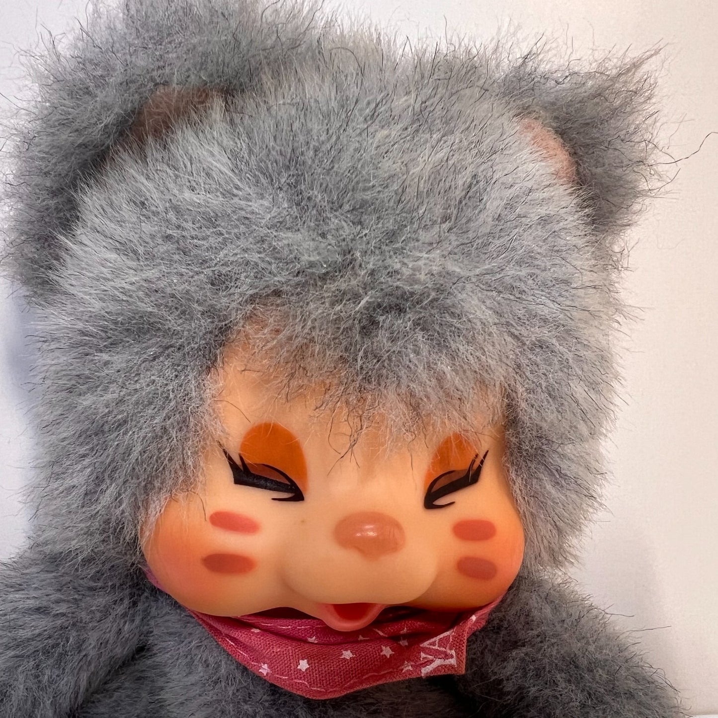 Monchhichi Vintage S size Washino Nyamy cat plush doll Super Rare from Jap # 44
