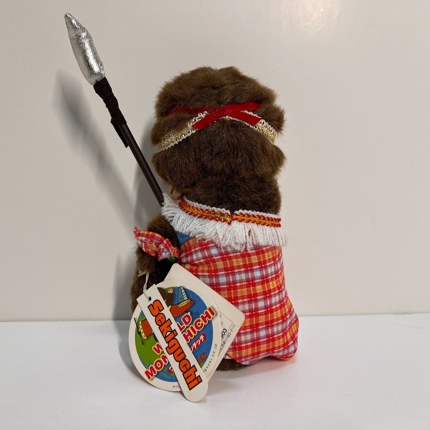 Monchhichi Vintage S size Kenya plush doll from Sekiguchi Japan Super Rare #47