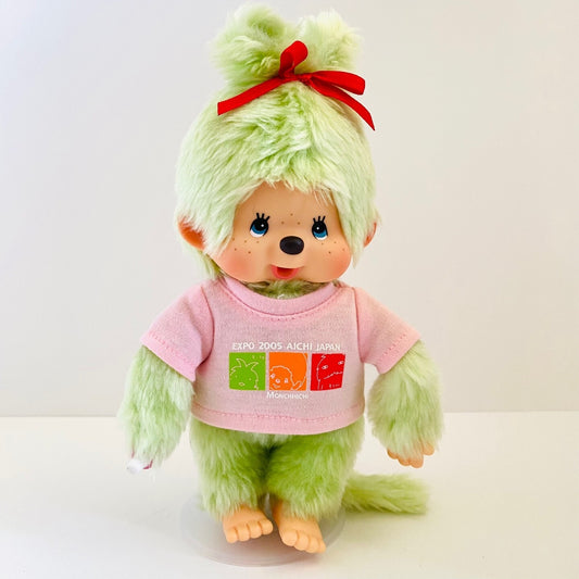 Monchhichi S size Aichi Expo 2005 limited edition thumb sucker plush doll Rare USED