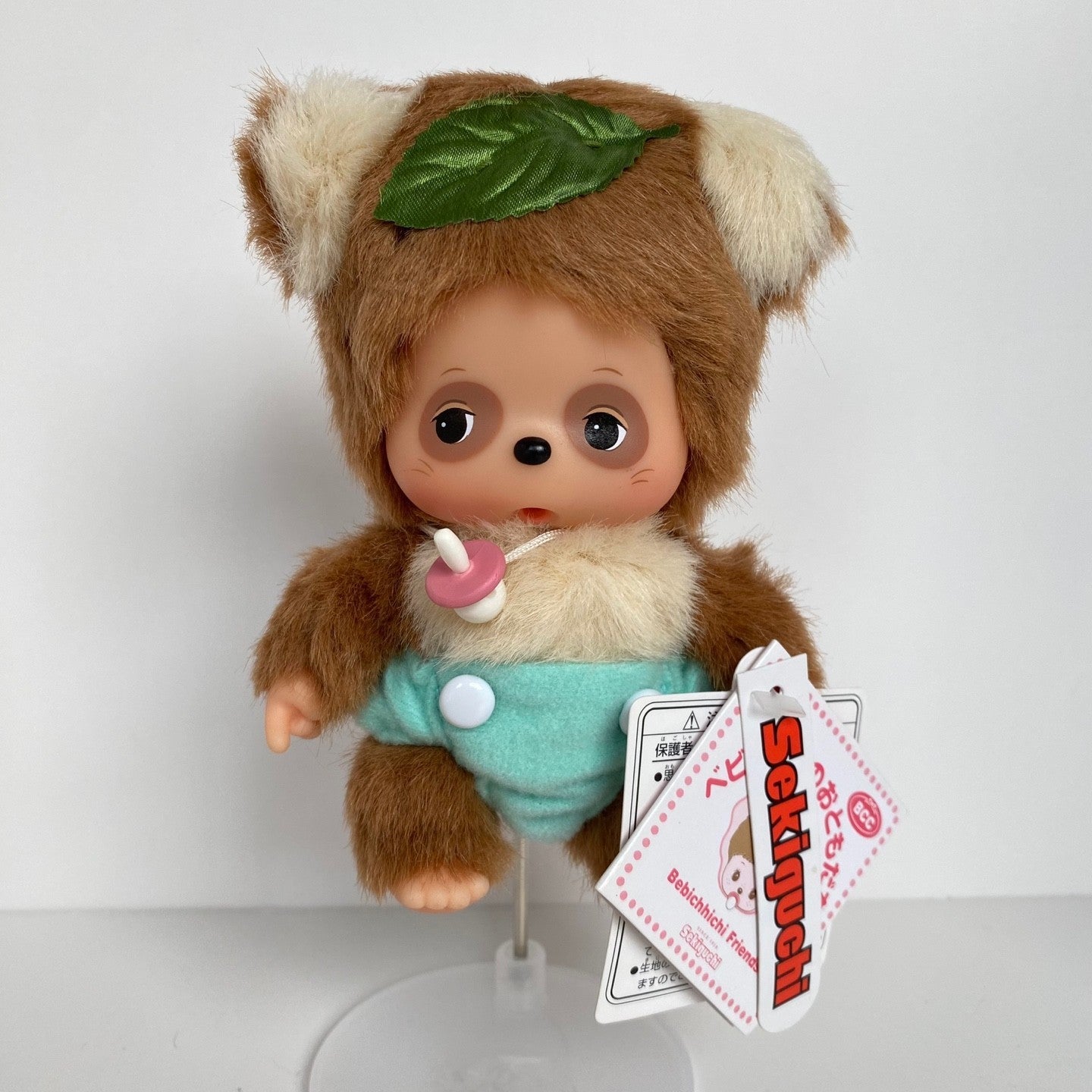 Monchhichi S size Bebichhichi Friend Raccoon Ponko plush doll Super Rare