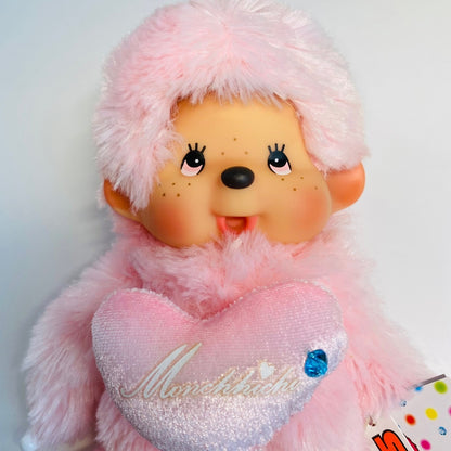 Monchhichi S size Love Edition Pink eyes Plush Monkey doll Thumb sucker Rare